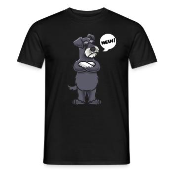 Sturer Zwergschnauzer - Männer T-Shirt - Schwarz - Vorne - AI Model Male 178 light (178cm)