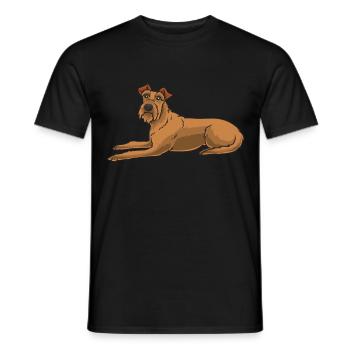 Irish Terrier - Men's T-Shirt - black - Front - AI Model Male 178 light (178cm)