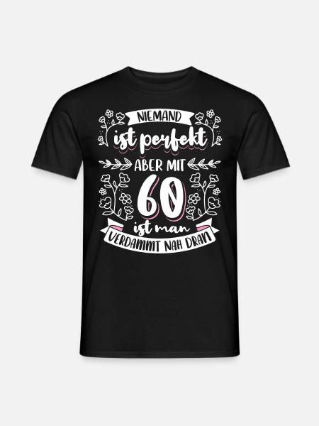 60 Geburtstag Frau Lustig - Männer T-Shirt - Schwarz