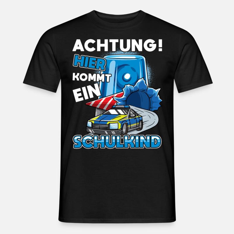 Einschulung Polizei Kindergarten Abschied - Männer T-Shirt - Schwarz