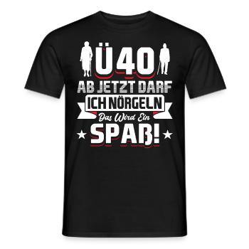 40 Geburtstag Mann - Männer T-Shirt - Schwarz - Vorne - AI Model Male 178 light (178cm)