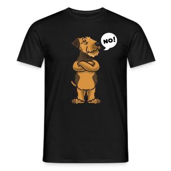 Sturer Airedale Terrier Chien - T-shirt homme - noir - Devant - AI Model Male 178 light (178cm)