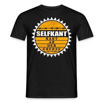 Selfkant - hart an der Grenze - Männer T-Shirt - Schwarz - Vorne - AI Model Male 178 light (178cm)
