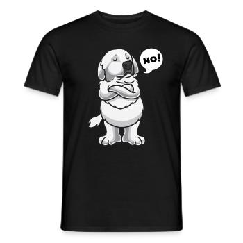 Chien de Montagne des Pyrénées Chien Pyrénéen - T-shirt homme - noir - Devant - AI Model Male 178 light (178cm)