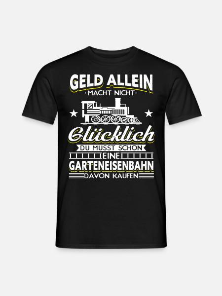 Garteneisenbahn Gartenbahn Gartenbahner - Männer T-Shirt - Schwarz