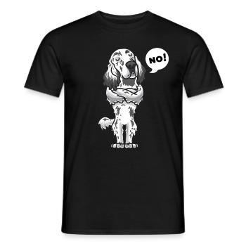 Sturer English Setter Dog - Men's T-Shirt - black - Front - AI Model Male 178 light (178cm)