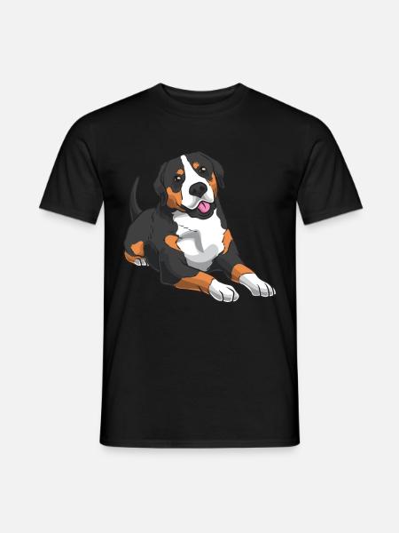 Grosser Schweizer Sennenhund - Männer T-Shirt - Schwarz