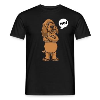 Sturer Basset Fauve de Bretagne Dog - Men's T-Shirt - black - Front - AI Model Male 178 light (178cm)