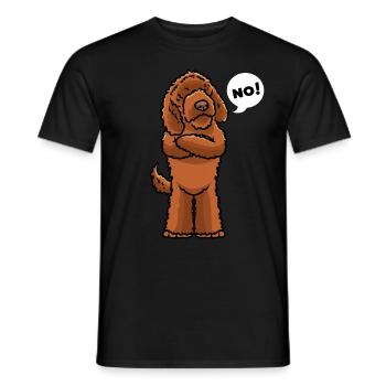 Muet Barbet Chien - T-shirt homme - noir - Devant - AI Model Male 178 light (178cm)