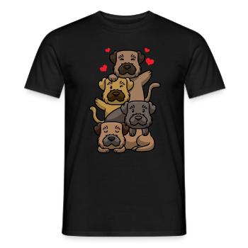 Border Terrier - T-shirt homme - noir - Devant - AI Model Male 178 light (178cm)