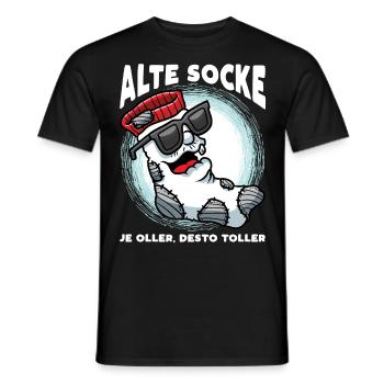 Geschenke zum Geburtstag Mann Alte Socke - Männer T-Shirt - Schwarz - Vorne - AI Model Male 178 light (178cm)