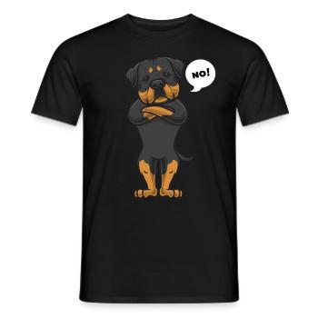 Rottweiler Hund - Männer T-Shirt - Schwarz - Vorne - AI Model Male 178 light (178cm)
