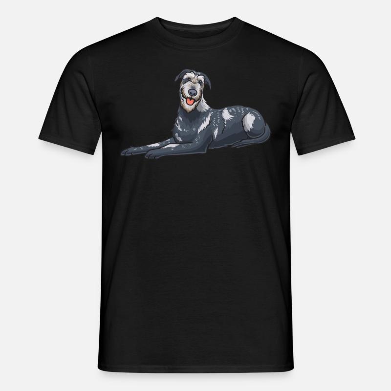 Irischer Wolfshund Hund - Männer T-Shirt - Schwarz