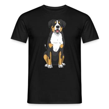 Entlebucher Sennenhund Hund - T-shirt homme - noir - Devant - AI Model Male 178 light (178cm)