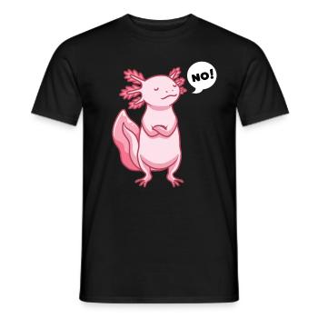 Axolotl muet - T-shirt homme - noir - Devant - AI Model Male 178 light (178cm)