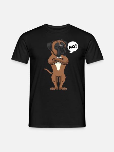 Sturer Deutscher Boxer Hund - Männer T-Shirt - Schwarz
