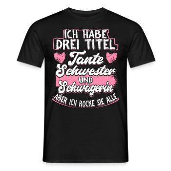 Tante Schwägerin Geschenk - Männer T-Shirt - Schwarz - Vorne - AI Model Male 178 light (178cm)