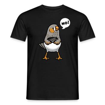 Zebra Finches Funny Gift - Men's T-Shirt - black - Front - AI Model Male 178 light (178cm)