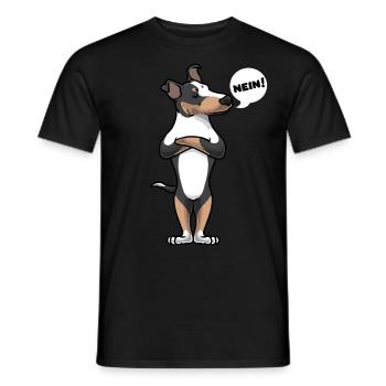Sturer Kurzhaarcollie Collie Hund - Männer T-Shirt - Schwarz - Vorne - AI Model Male 178 light (178cm)
