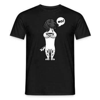 Muet grand chien de Münsterland - T-shirt homme - noir - Devant - AI Model Male 178 light (178cm)