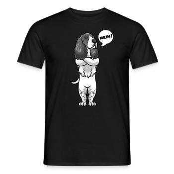 Stubborn English Springer Spaniel - Männer T-Shirt - Schwarz - Vorne - AI Model Male 178 light (178cm)