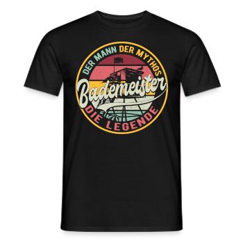 Maître nageur maître-nageur - T-shirt homme - noir - Devant - AI Model Male 178 light (178cm)