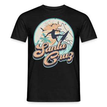 Santa Cruz - Männer T-Shirt - Schwarz - Vorne - AI Model Male 178 light (178cm)