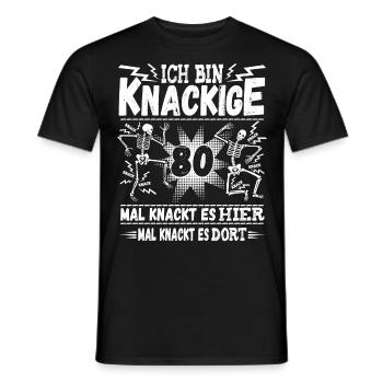 80 Geburtstag - Männer T-Shirt - Schwarz - Vorne - AI Model Male 178 light (178cm)