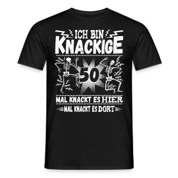 50 Geburtstag Mann - Männer T-Shirt - Schwarz - Vorne - AI Model Male 178 light (178cm)