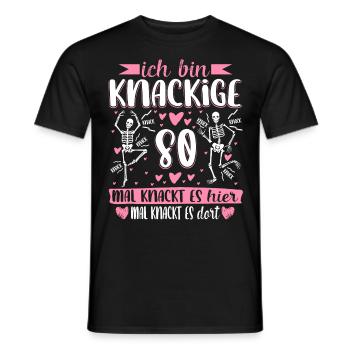 80 Geburtstag - Männer T-Shirt - Schwarz - Vorne - AI Model Male 178 light (178cm)