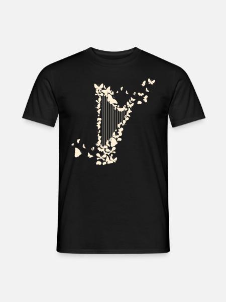 Harpe et harpe harpe harpistes - T-shirt homme - noir