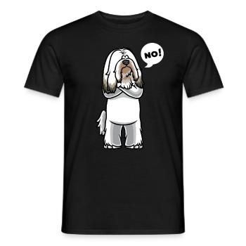 Stubborn Tibetan Terrier Dog - Men's T-Shirt - black - Front - AI Model Male 178 light (178cm)