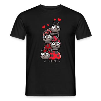 Coccinelle coléoptère coléoptère - T-shirt homme - noir - Devant - AI Model Male 178 light (178cm)