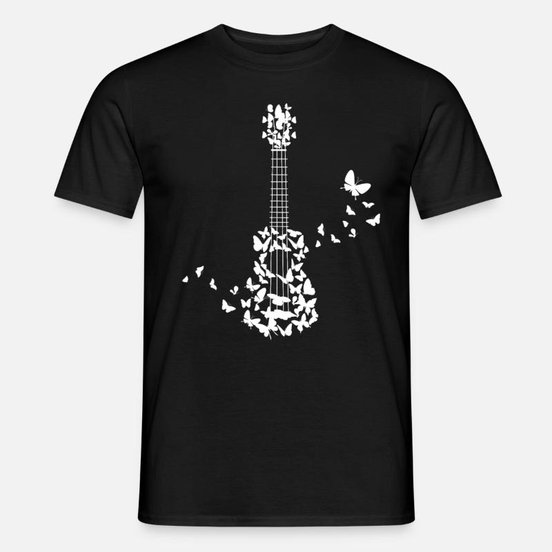 A four-string ukulele with beautiful - Men’s T-shirt - black