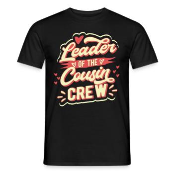 Leader Cousin Crew Cousin - Men's T-Shirt - black - Front - AI Model Male 178 light (178cm)