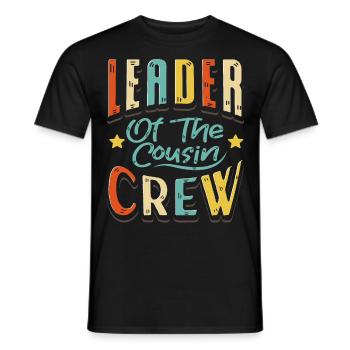 Leader Cousin Crew Cousin - Men's T-Shirt - black - Front - AI Model Male 178 light (178cm)