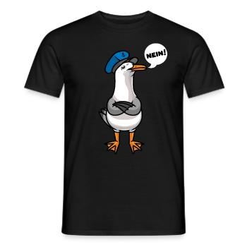 Sâteuse mouette méditerranée Mouette Oiseaux mouettes Mer du Nord - T-shirt homme - noir - Devant - AI Model Male 178 light (178cm)
