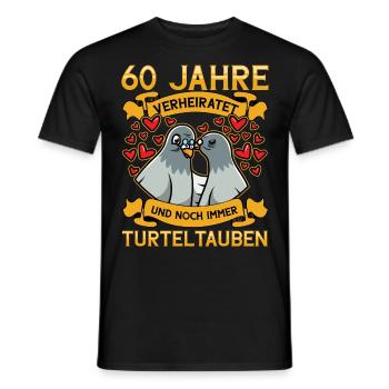 Diamantene Hochzeit 60 Jahre Verheiratet - Männer T-Shirt - Schwarz - Vorne - AI Model Male 178 light (178cm)