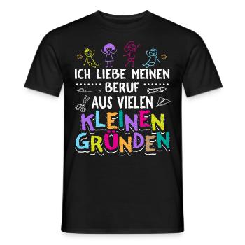 Erzieherin Erzieher Kindergarten Kindergärtnerin - Männer T-Shirt - Schwarz - Vorne - AI Model Male 178 light (178cm)