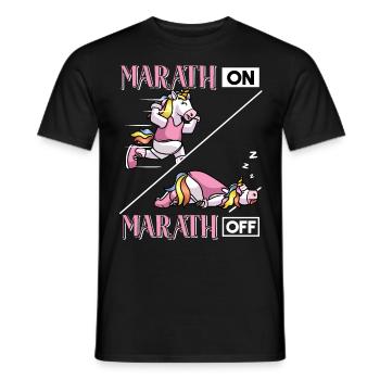 Marathon Unicorn Athletics Marathon Runners - Men's T-Shirt - black - Front - AI Model Male 178 light (178cm)