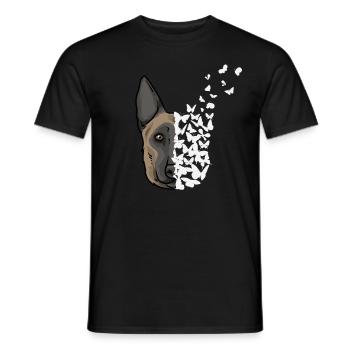 Chien de berger de Malinois - T-shirt homme - noir - Devant - AI Model Male 178 light (178cm)