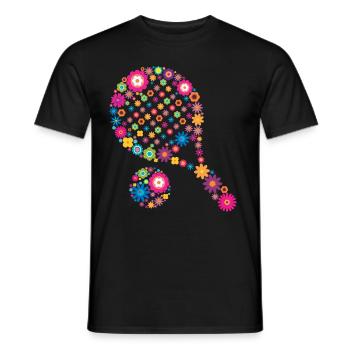 Paddle-Tennis Pádel Padel Tennis - Männer T-Shirt - Schwarz - Vorne - AI Model Male 178 light (178cm)
