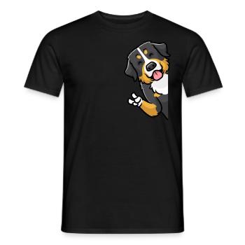 Berner Sennenhund Hund - Männer T-Shirt - Schwarz - Vorne - AI Model Male 178 light (178cm)