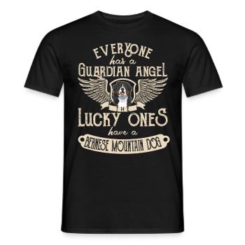 Berner Sennenhund Hund - Männer T-Shirt - Schwarz - Vorne - AI Model Male 178 light (178cm)