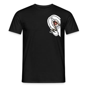 Tibetan Terrier Dog - Men's T-Shirt - black - Front - AI Model Male 178 light (178cm)