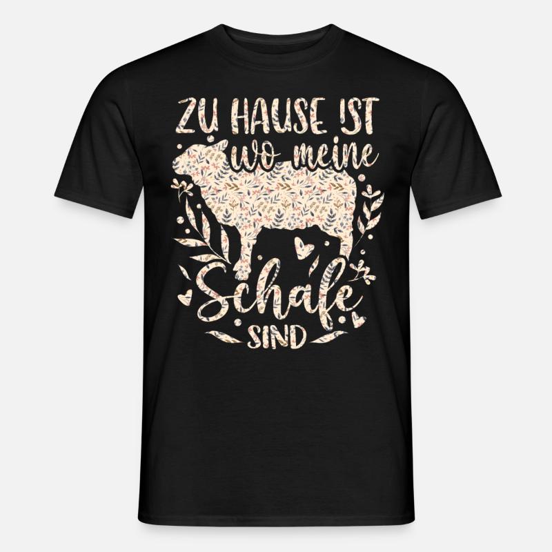Schaf Schafe Schäferei Schäferin - Männer T-Shirt - Schwarz