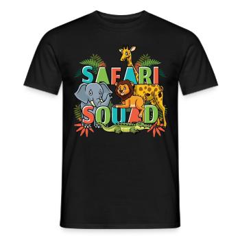 Safari Squad Zoo African Animals - Men's T-Shirt - black - Front - AI Model Male 178 light (178cm)