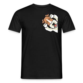 Foxterrier Drahthaar Ätsch Bätsch - Männer T-Shirt - Schwarz - Vorne - AI Model Male 178 light (178cm)