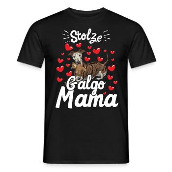 Galgo Espanol Mama - Männer T-Shirt - Schwarz - Vorne - AI Model Male 178 light (178cm)