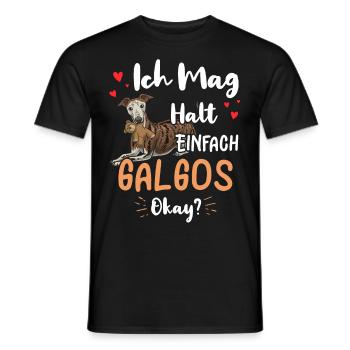 Galgo Espanol - Männer T-Shirt - Schwarz - Vorne - AI Model Male 178 light (178cm)